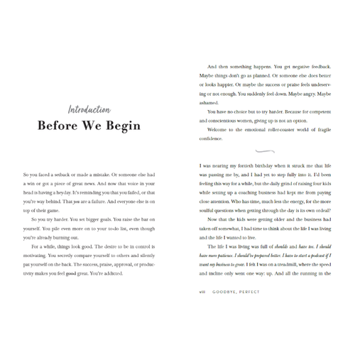 Goodbye, Perfect - A self-help book cover promoting self-care and embracing one's own power.
