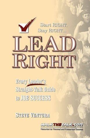 Every leader's straight-talk guide to job success - the book 'Lead Right' on a clouded background with a red checkmark symbol.